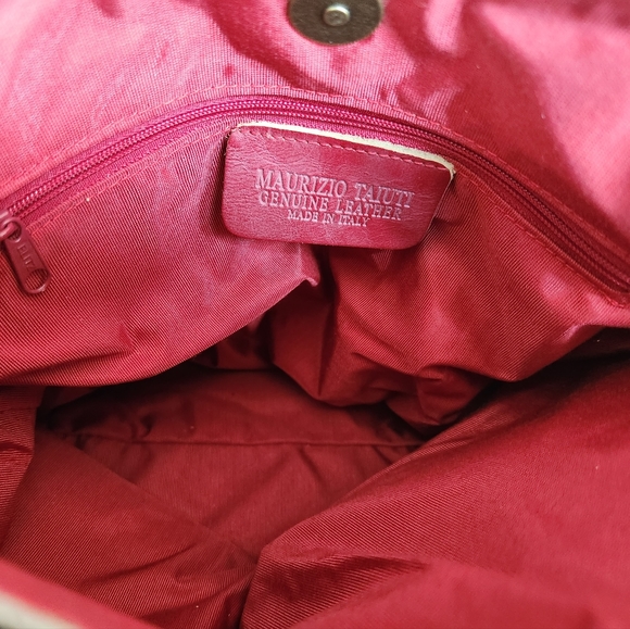 MAURIZIO TAIUTI Cowhide Tote Bag with Red Leather handles - Picture 7 of 7